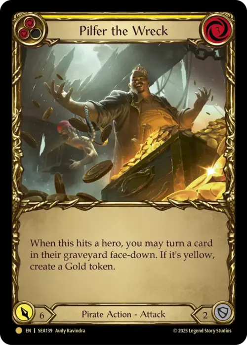 Pilfer the Wreck - Yellow Card Front