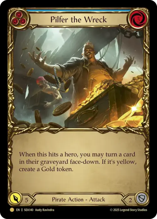 Pilfer the Wreck - Blue Card Front
