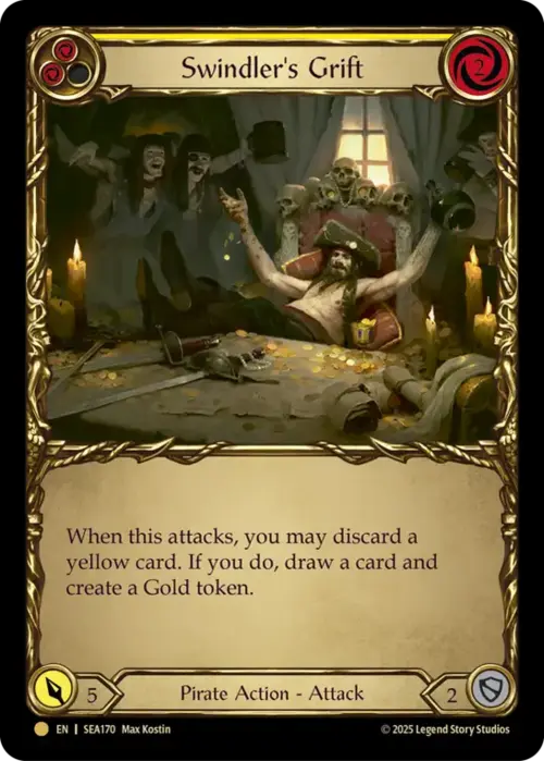 Swindler's Grift - Yellow Card Front