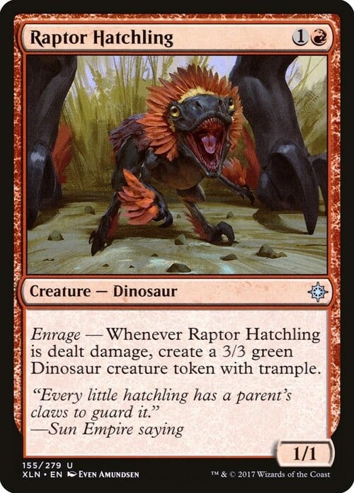 Cucciolo di Raptor Card Front