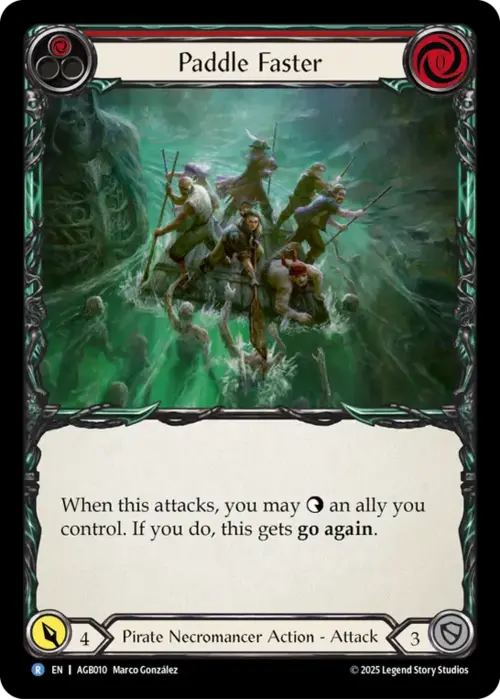 Paddle Faster Card Front