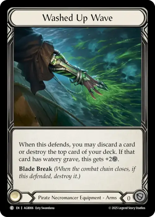 Washed Up Wave Card Front