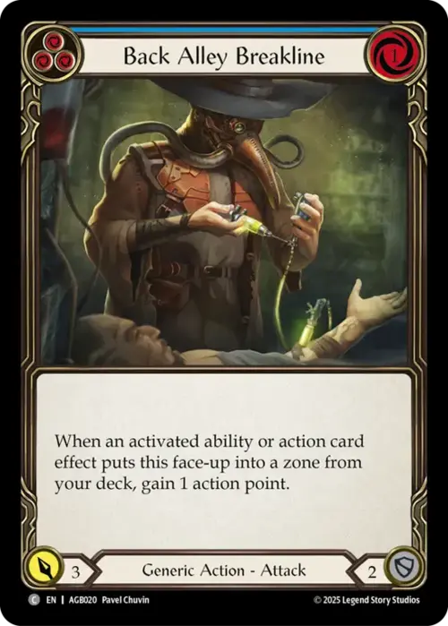 Back Alley Breakline - Blue Card Front
