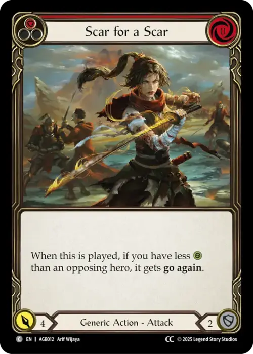 Scar for a Scar - Red Card Front