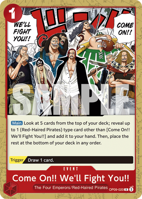 Come On!! We'll Fight You!! Card Front
