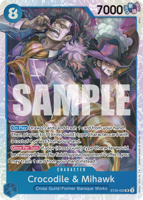 Crocodile & Mihawk Card Front