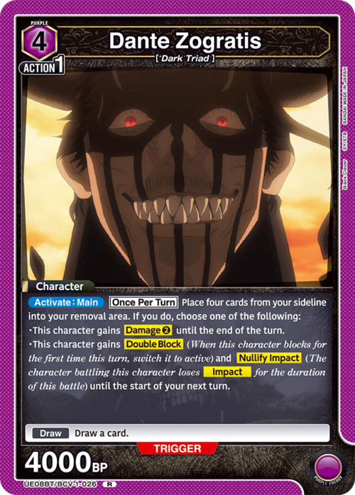 Dante Zogratis Card Front