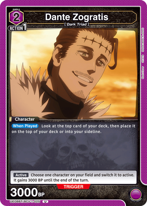 Dante Zogratis Card Front