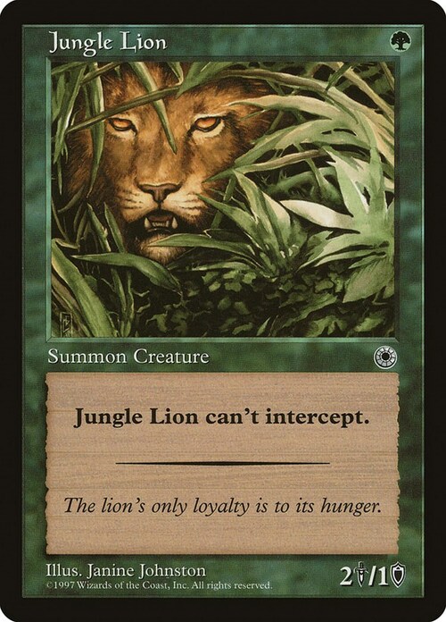 Jungle Lion Card Front