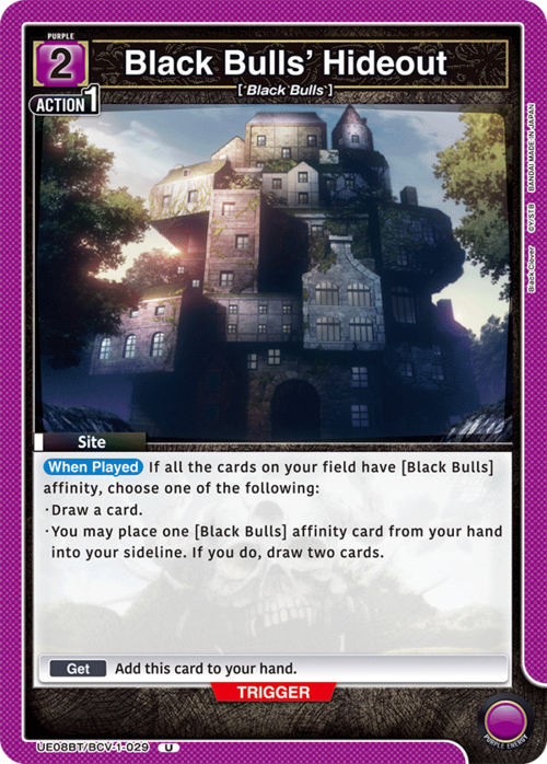 Black Bulls' Hideout Card Front