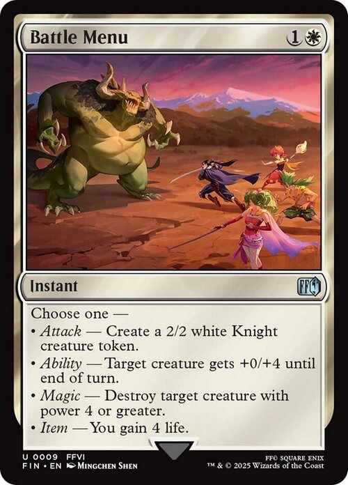 Battle Menu Card Front