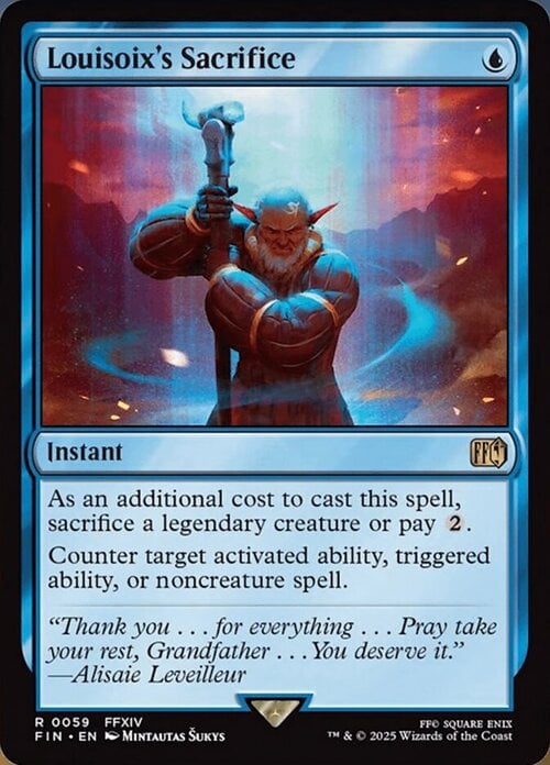 Louisoix's Sacrifice Card Front