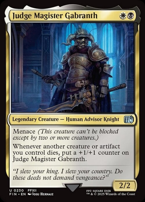 Judge Magister Gabranth Card Front