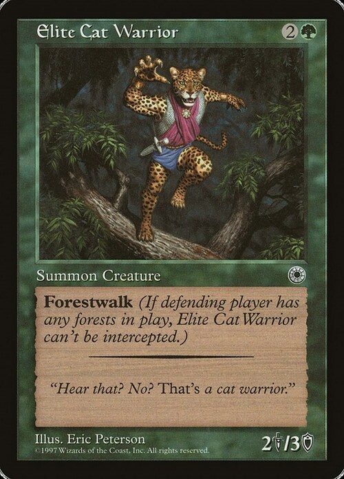 Elite Cat Warrior Card Front
