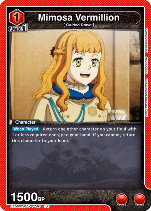 Mimosa Vermillion Card Front