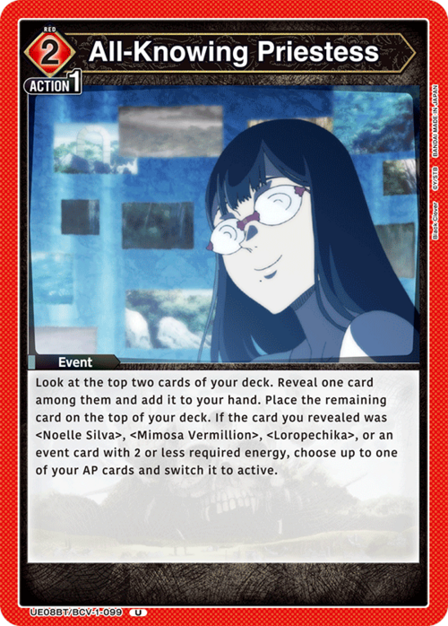 All-Knowing Priestess Card Front