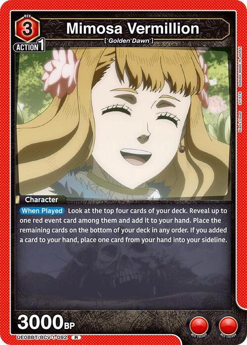 Mimosa Vermillion Card Front