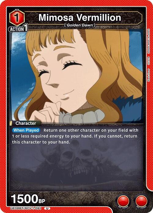 Mimosa Vermillion Card Front