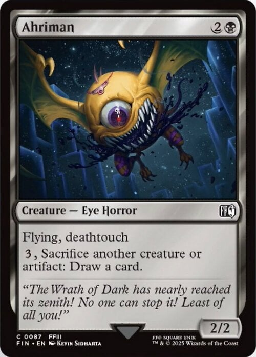 Ahriman Card Front