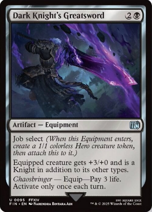 Dark Knight's Greatsword Card Front