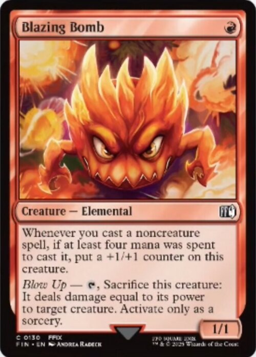 Blazing Bomb Card Front