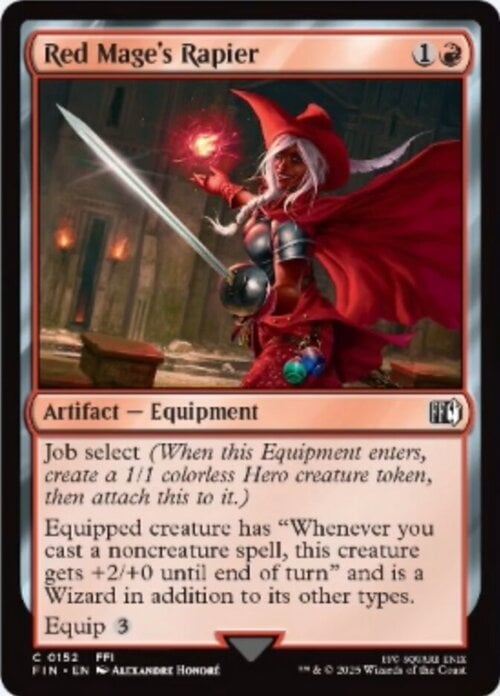 Red Mage's Rapier Card Front