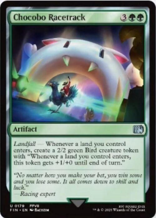 Chocobo Racetrack Card Front