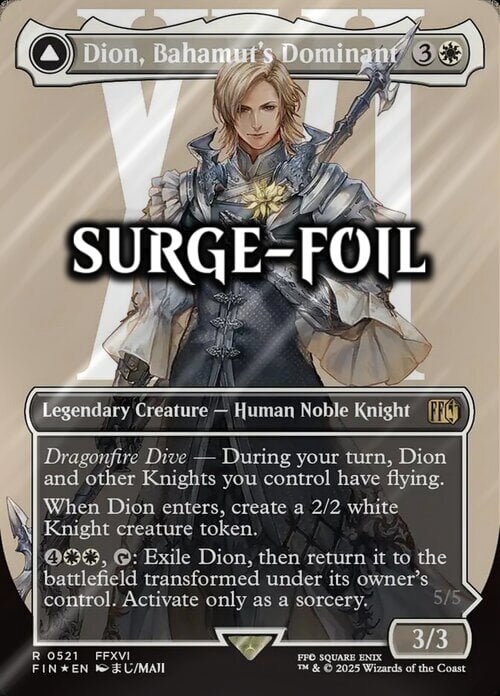 Dion, Bahamut's Dominant // Bahamut, Warden of Light Card Front