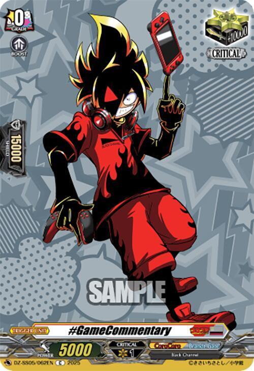 #GameCommentary Card Front