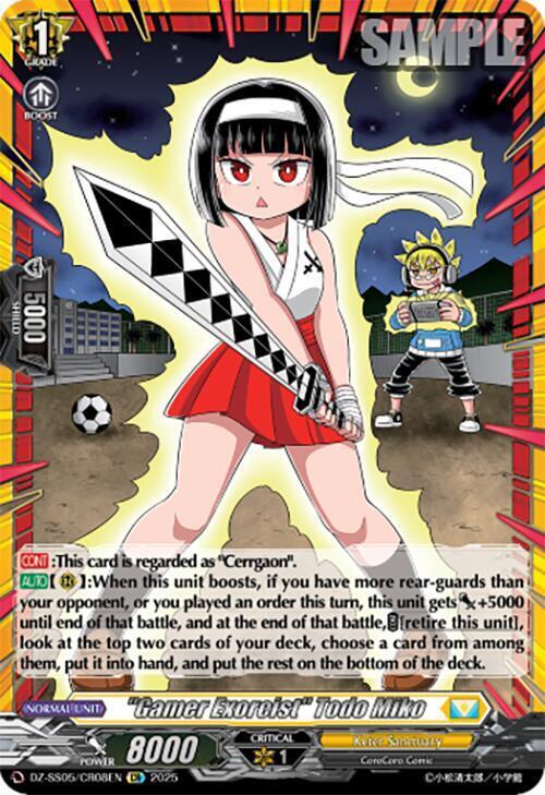 "Gamer Exorcist" Todo Miko Card Front