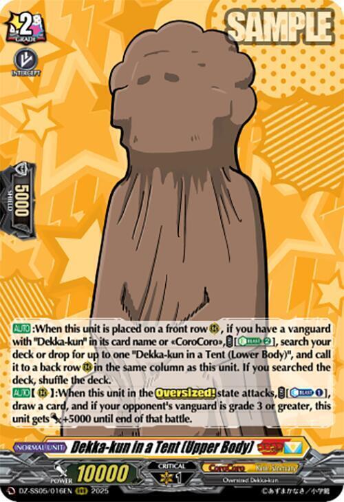 Dekka-kun in a Tent (Upper Body) Card Front