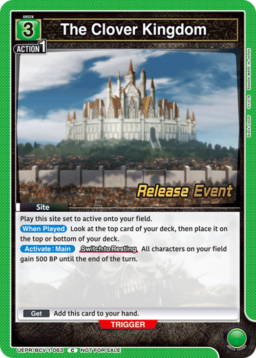 The Clover Kingdom Card Front