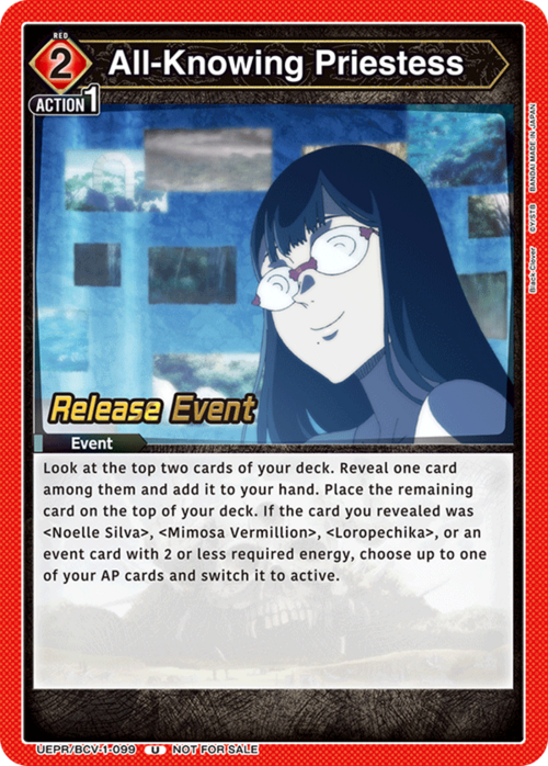 All-Knowing Priestess Card Front