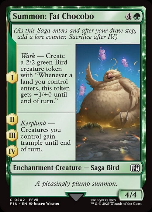 Summon: Fat Chocobo Card Front