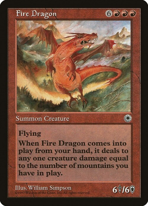 Dragón de fuego Frente