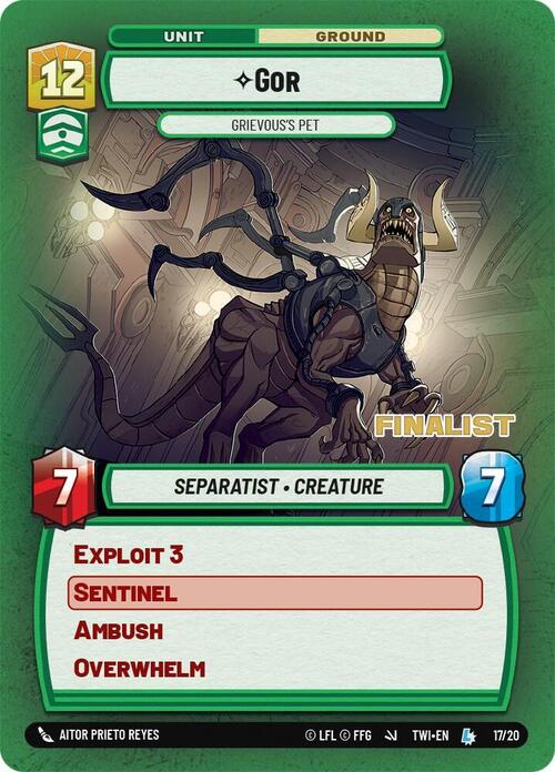 Gor - Grievous's Pet Card Front