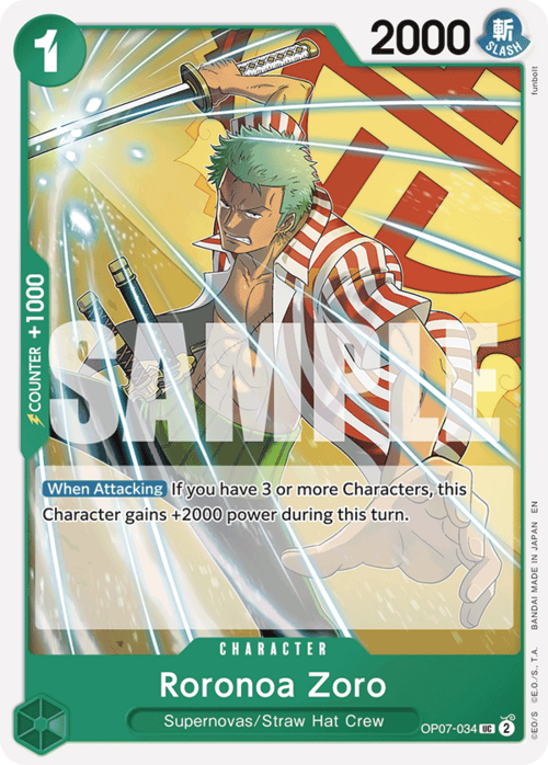 Roronoa Zoro Card Front