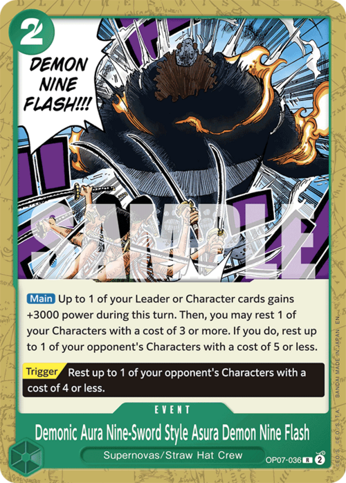 Demonic Aura Nine-Sword Style Asura Demon Nine Flash Card Front