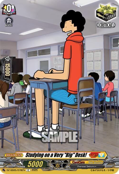 Studying on a Very "Big" Desk! Card Front