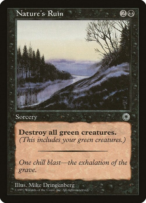 Nature's Ruin Card Front