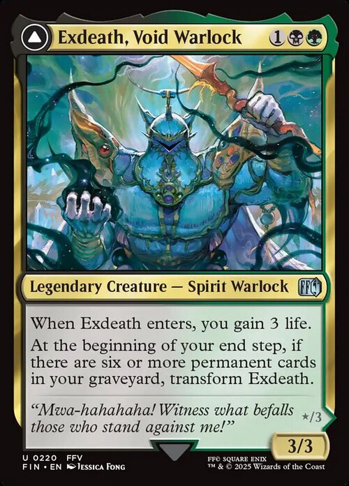 Exdeath, Void Warlock // Neo Exdeath, Dimension's End Card Front