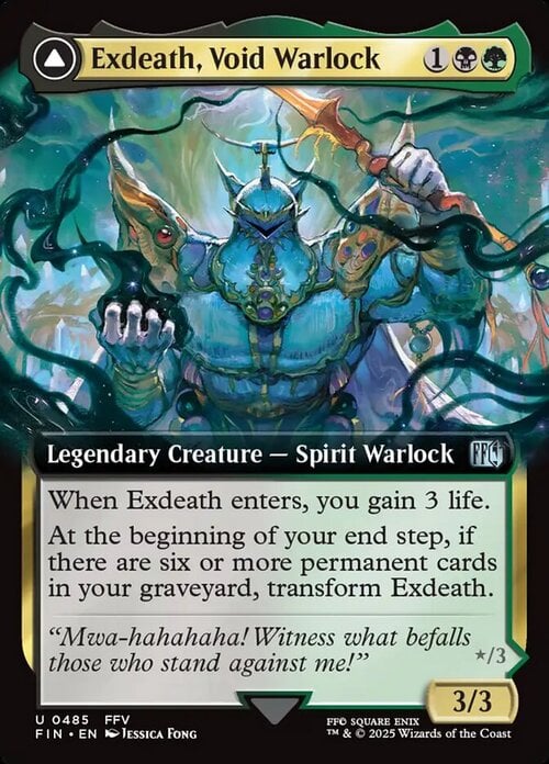 Exdeath, Void Warlock // Neo Exdeath, Dimension's End Card Front