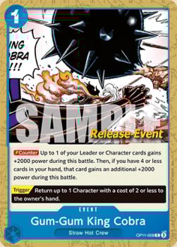 Gum-Gum King Cobra Card Front