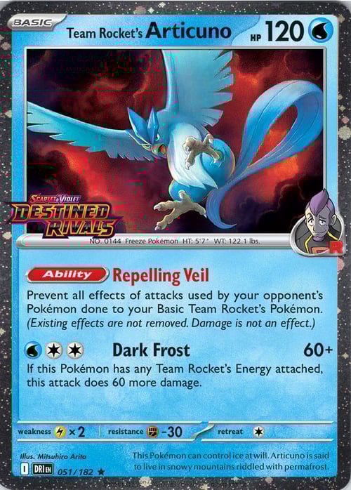 Team Rocket's Articuno Card Front