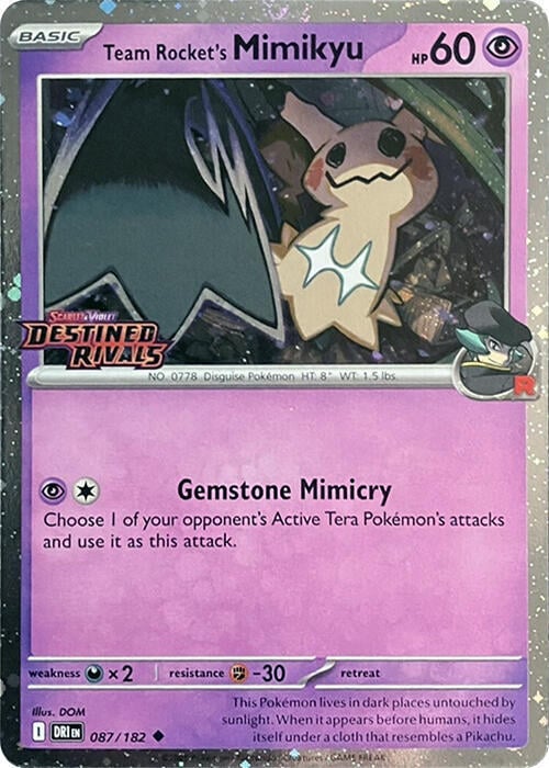 Team Rocket's Mimikyu Card Front
