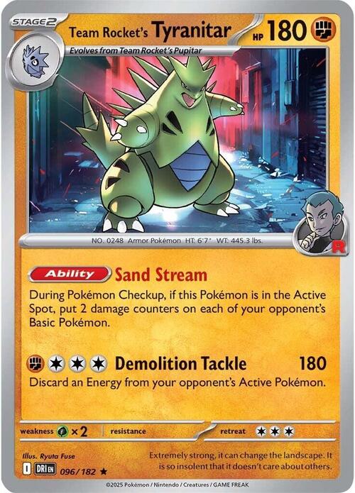 Tyranitar del Team Rocket Card Front