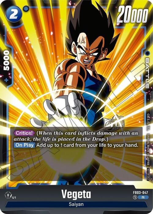 Vegeta Card Front