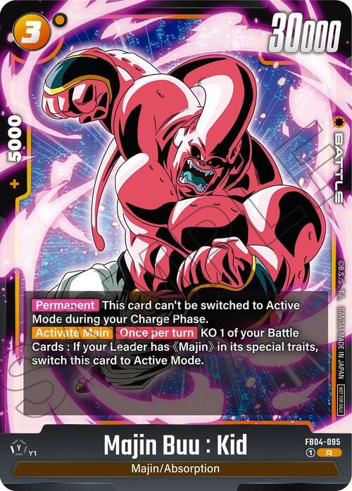 Majin Buu : Kid Card Front