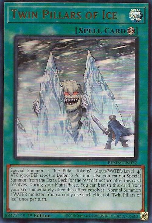 Twin Pillars of Ice Card Front