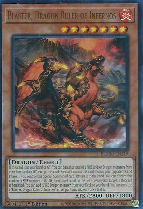 Blaster, Dragon Ruler of Infernos Card Front